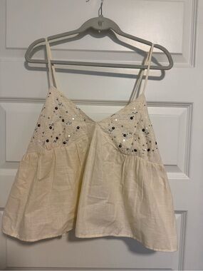 Live 4 Truth Cream Beaded Tank Top